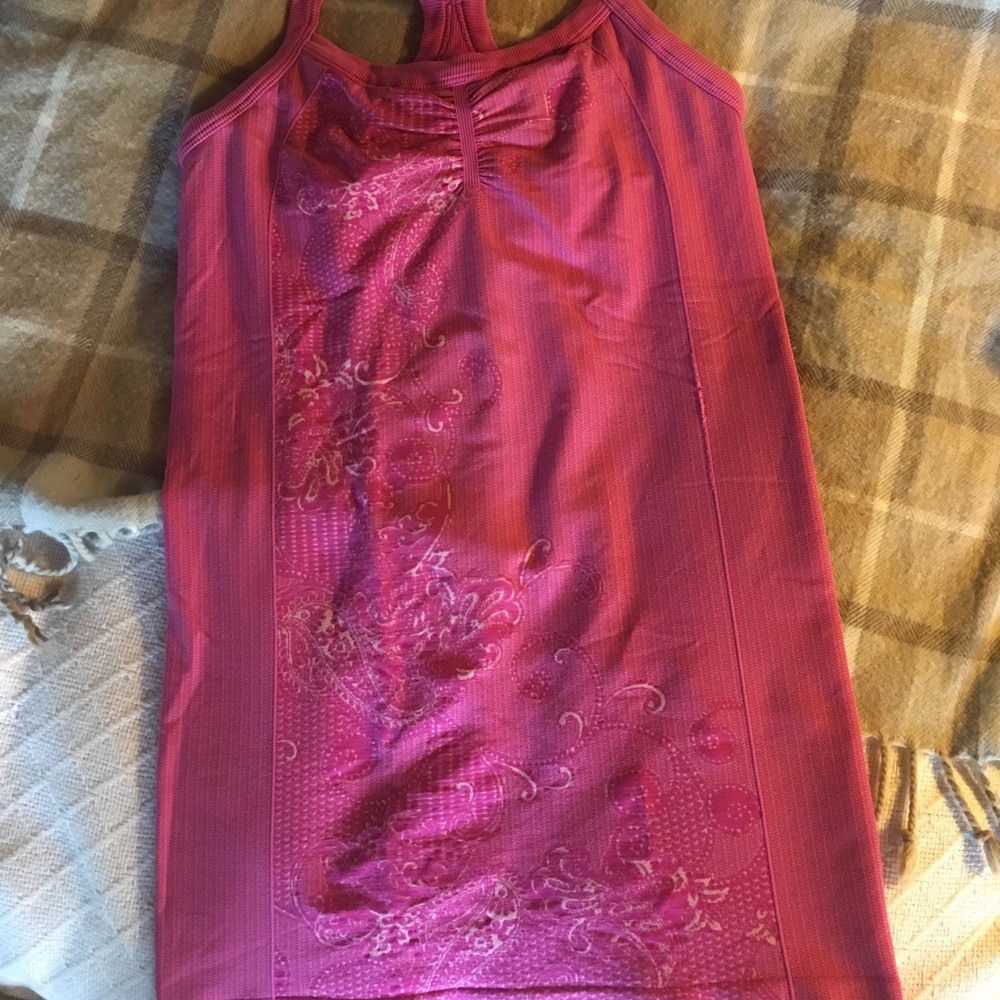 Athleta racer back tank in pink. Size medium.